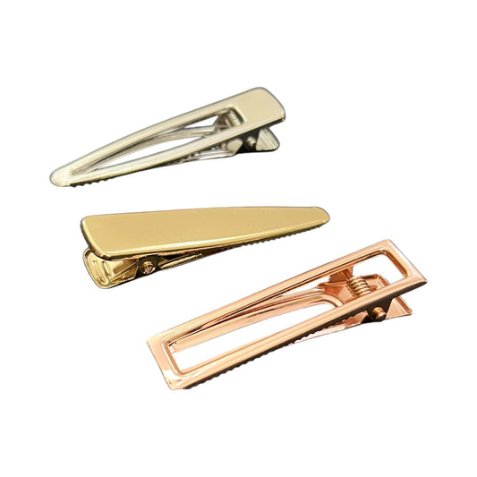 Premium Metallic Hair Clips Set of 3 Pcs – Women Hair Accessories at Wholesale Prices