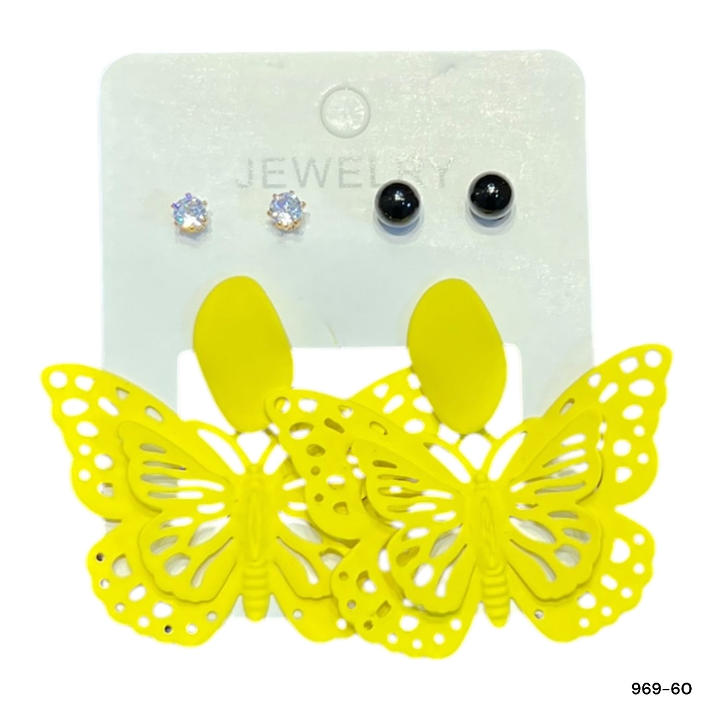 6 pairs | Butterfly ear stud