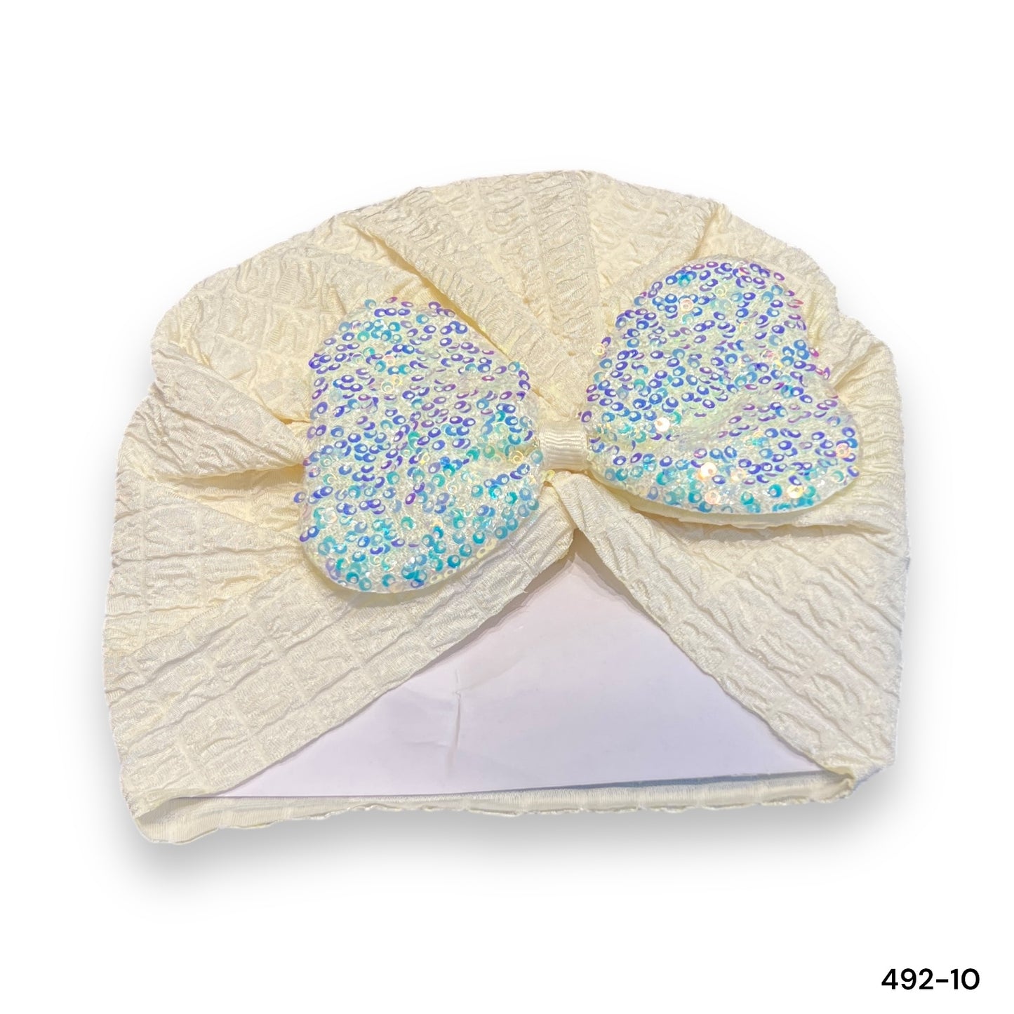 Premium Kids glittery bow turban cap