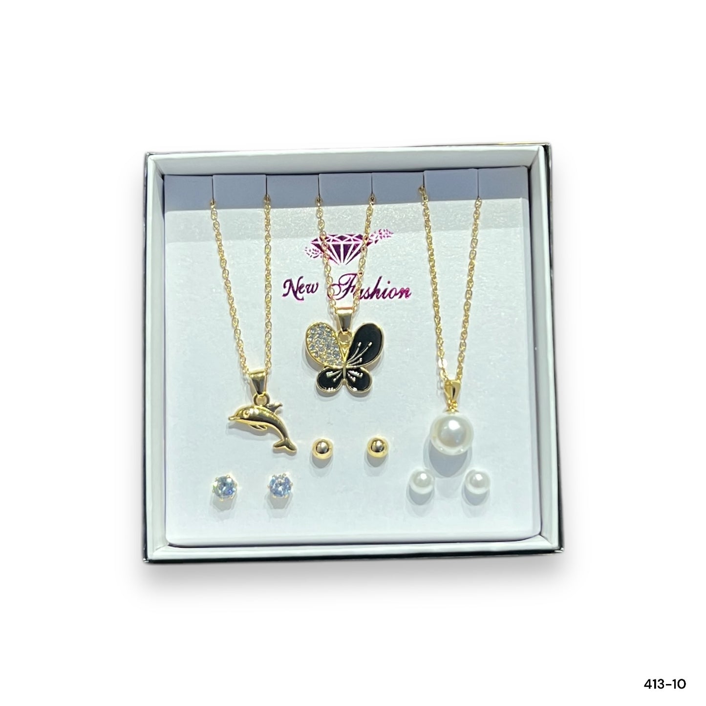 6 in 1 Pendants and Ear Studs Set