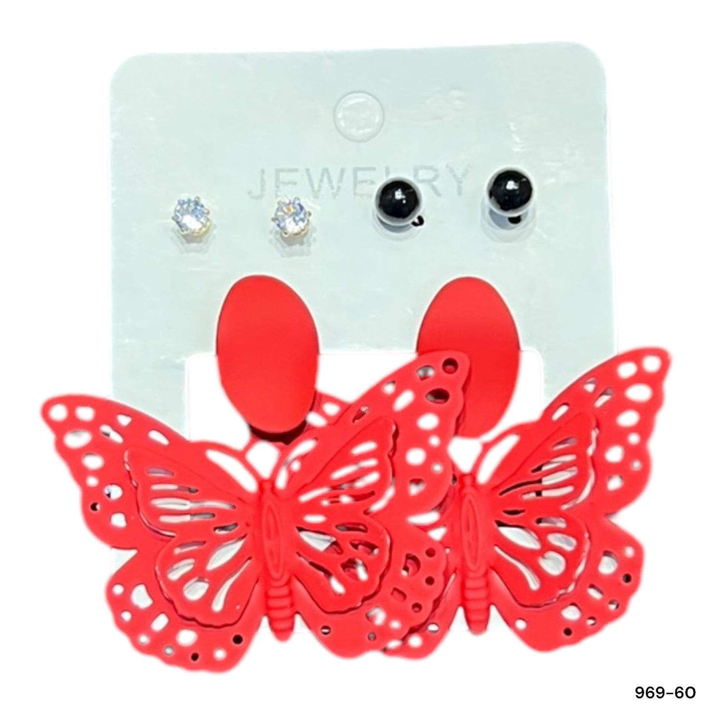 6 pairs | Butterfly ear stud