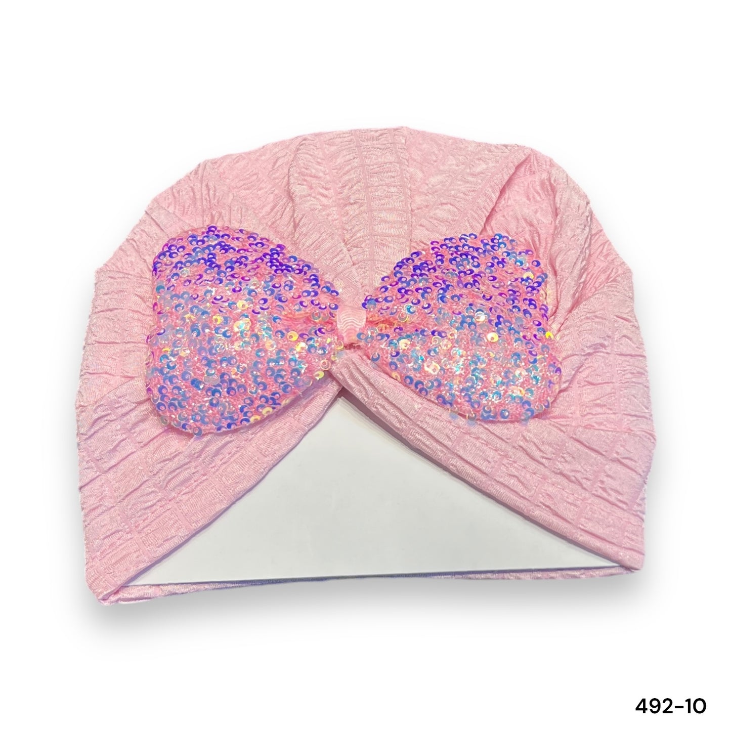 Premium Kids glittery bow turban cap