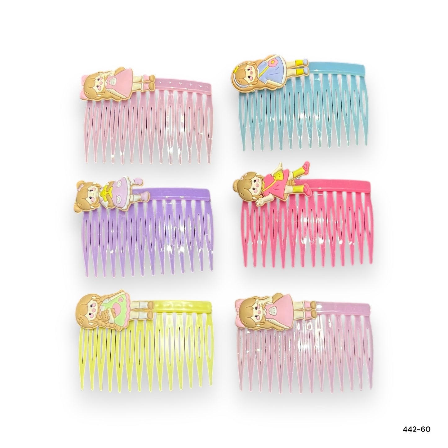 06 Pcs | Lovely cartoon hair comb for young girls