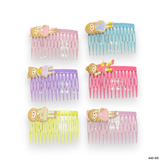 06 Pcs | Lovely cartoon hair comb for young girls