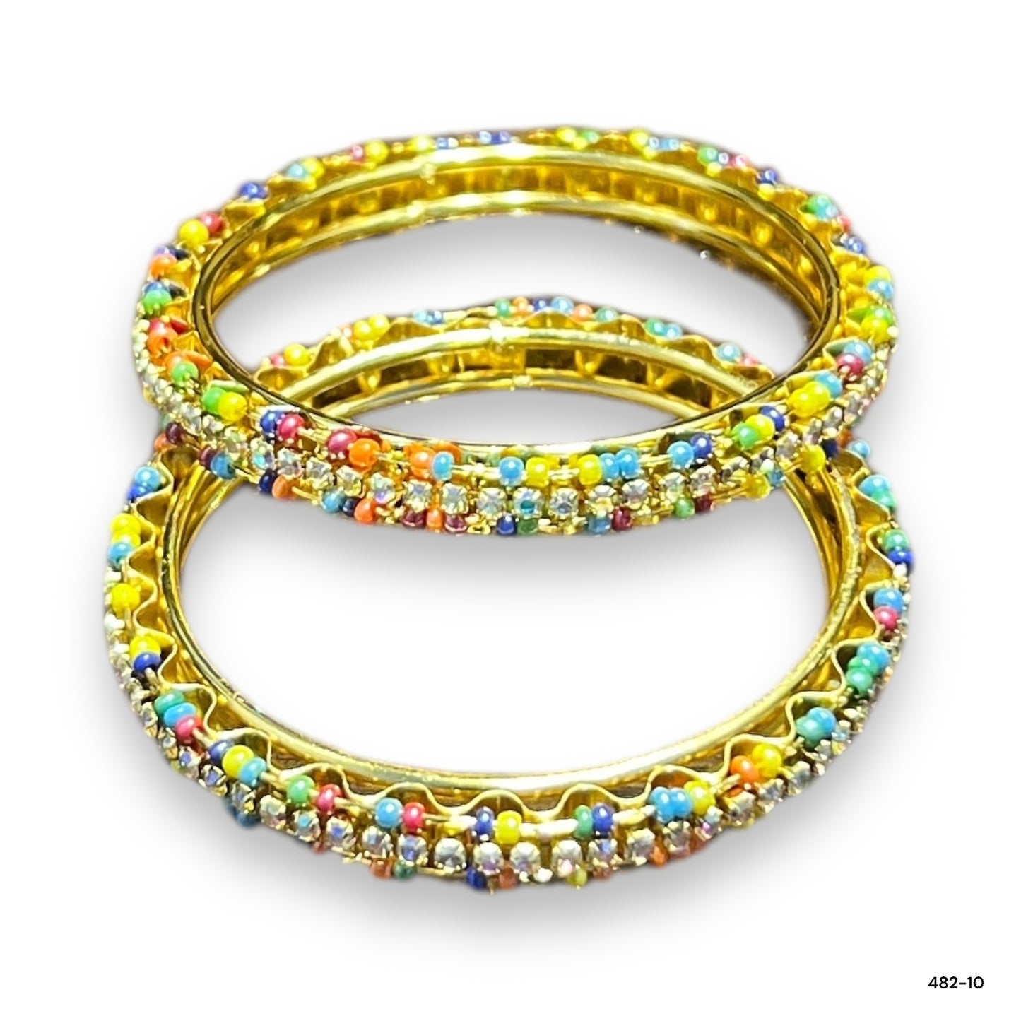 2 Indian Bangles for Kids in Gold Color