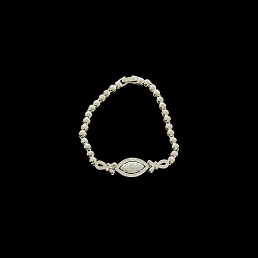 Premium Quality Silver Zirconia Bracelet for Girls Women - Drop