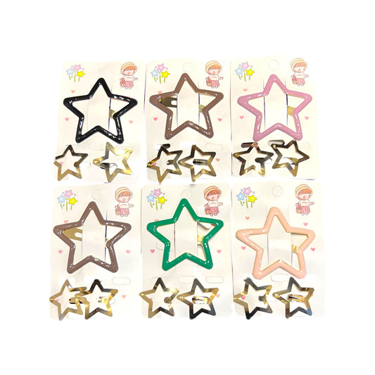 Card of 3 Beautiful Tic Tac Star Pins