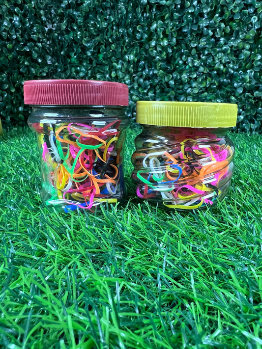 06 Jars | Multi color rubber band jar