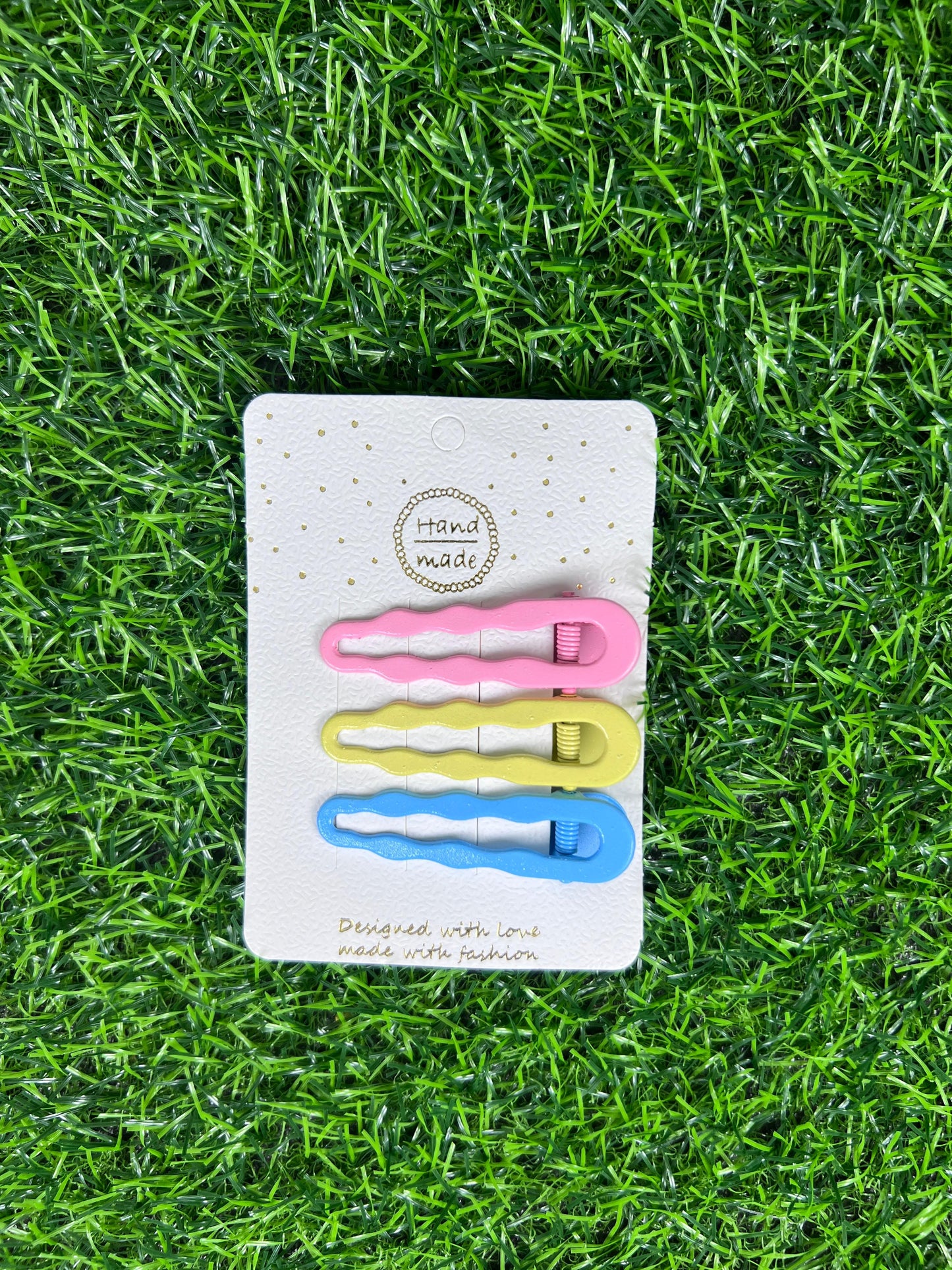 6 cards | Matt metallic stylish pins for girls