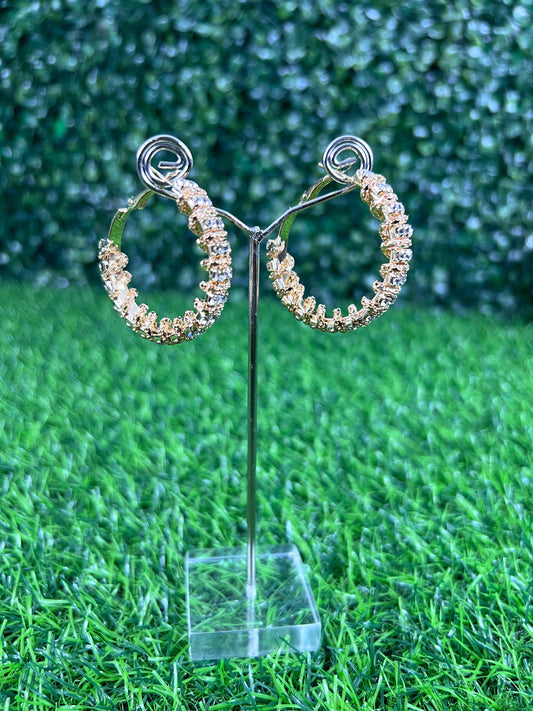 06 Pairs | Earrings/Bali with zircon double layer