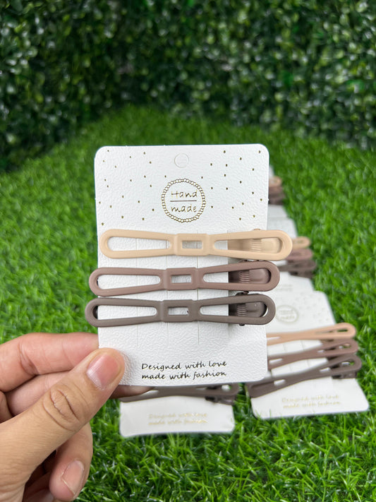 6 Cards | Hair pins matt color for girls and women