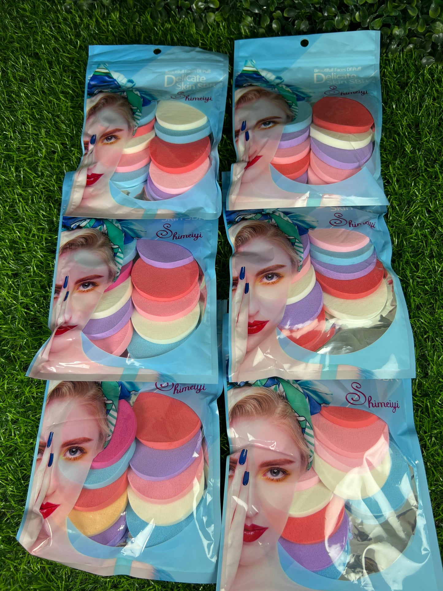 6 packets | Face puff sponge