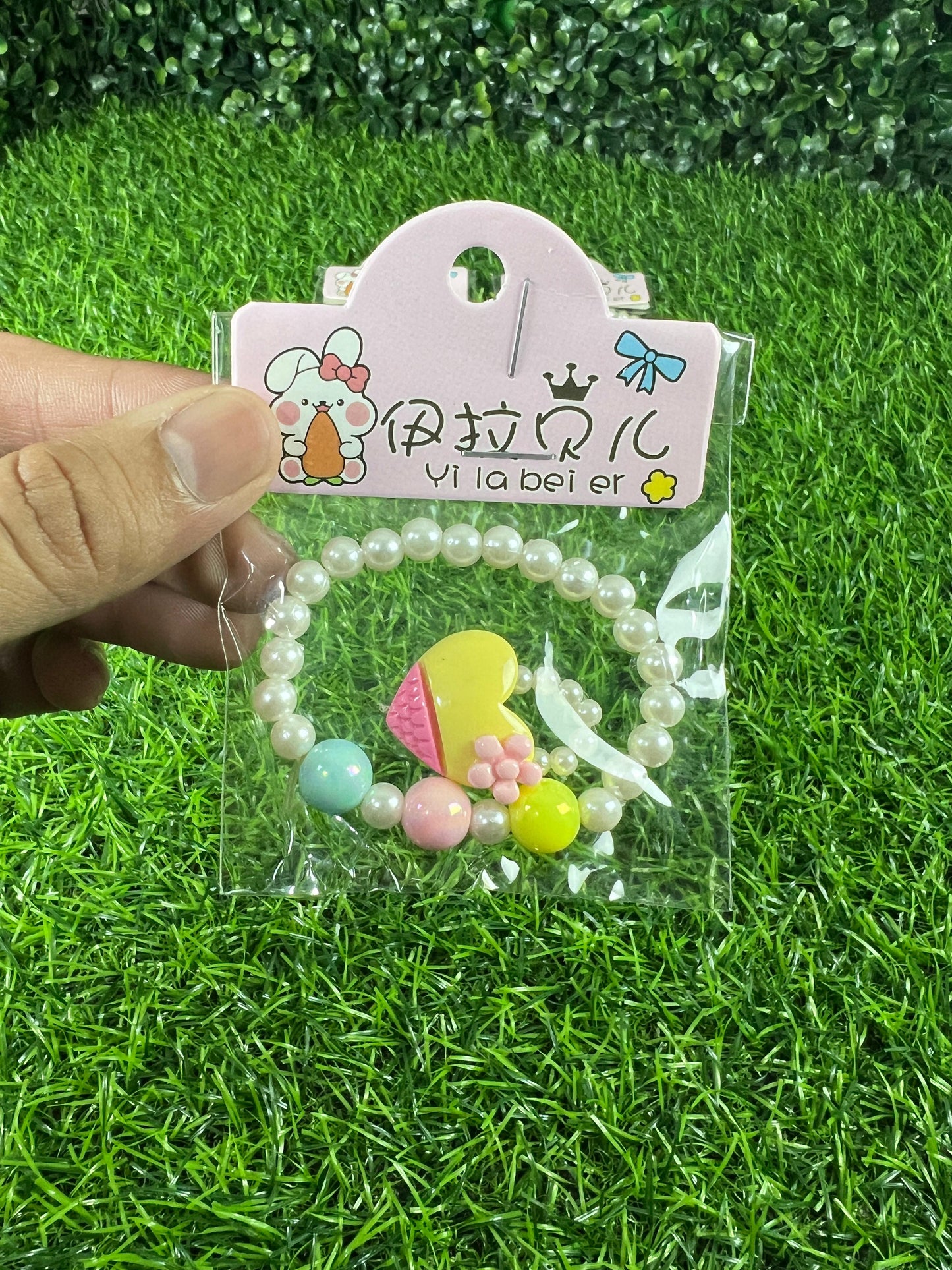 05 Cards | Beads bracelet and ring for kids