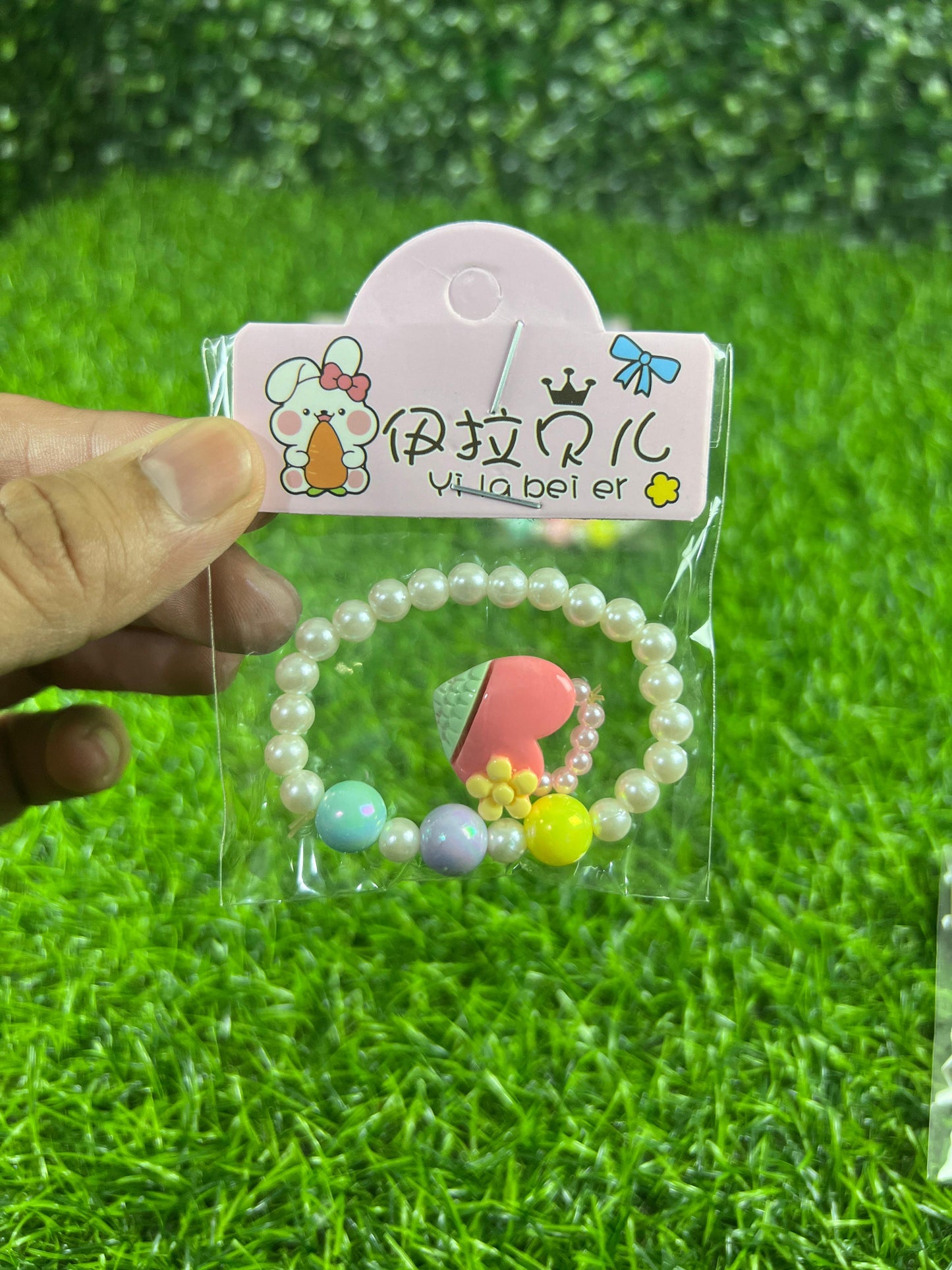 05 Cards | Beads bracelet and ring for kids