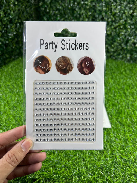 6 cards | Crystel Party hair stickers