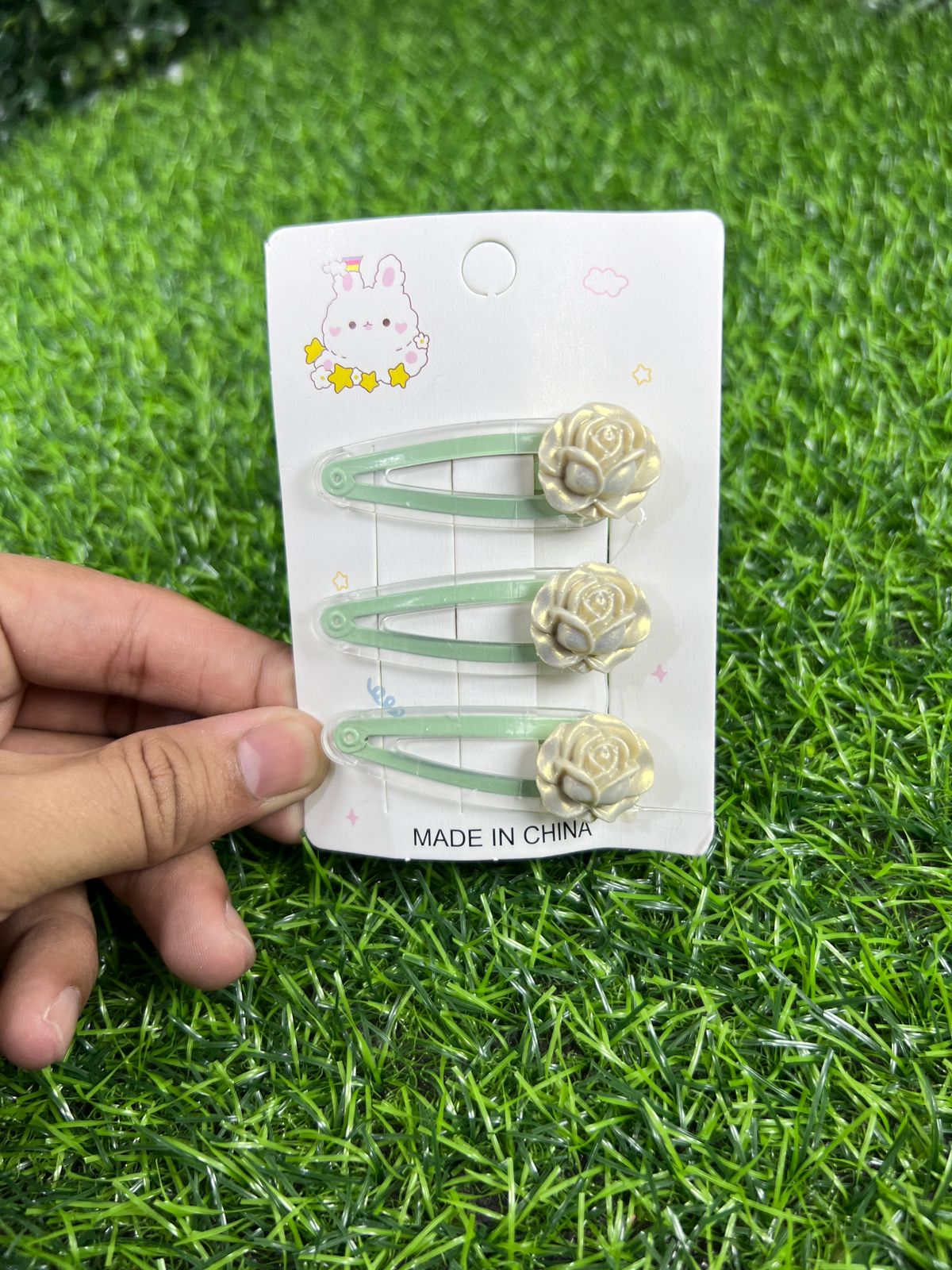 6 cards | Tic tac floral pins for girls