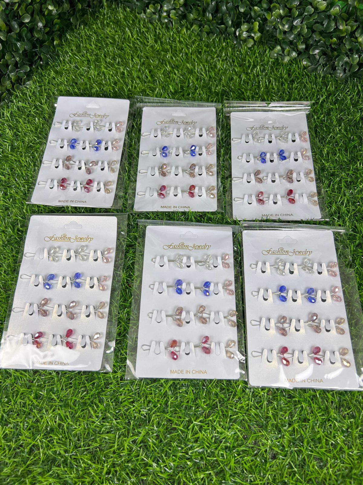 1 card | Crystal Clip Pins for scarf hijab