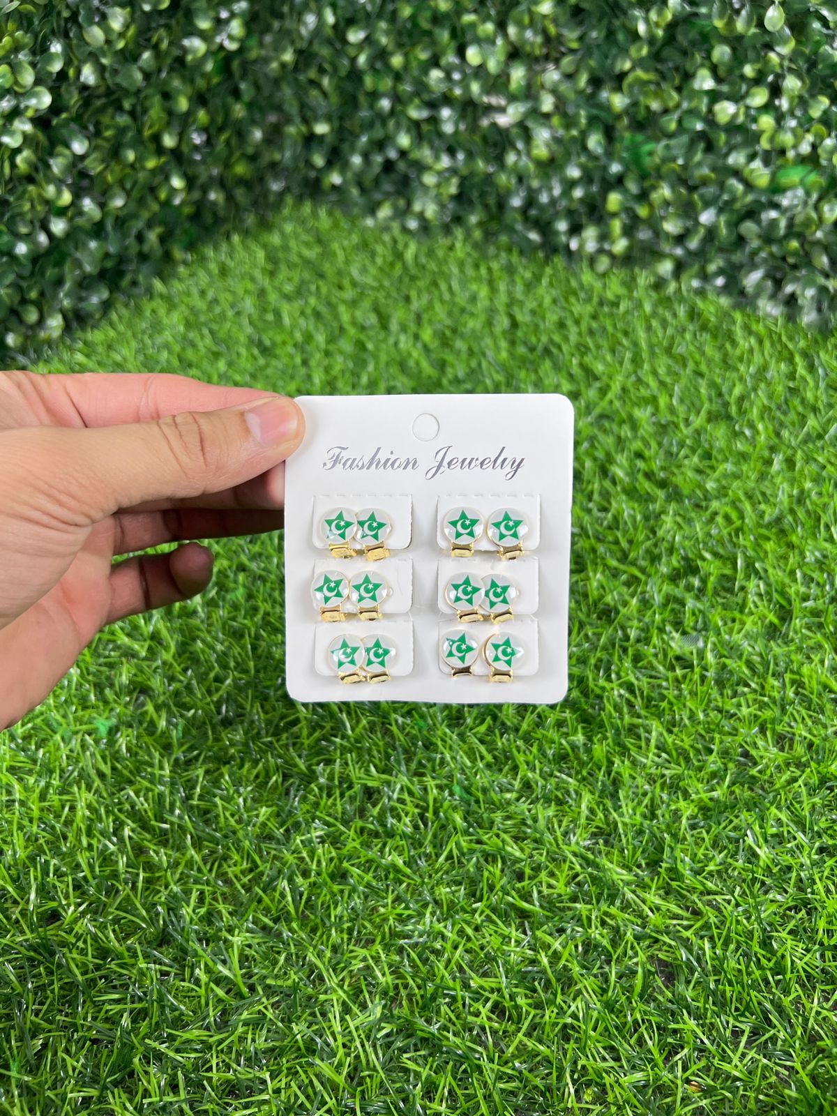 6 pairs| 14 august chutki ear studs star