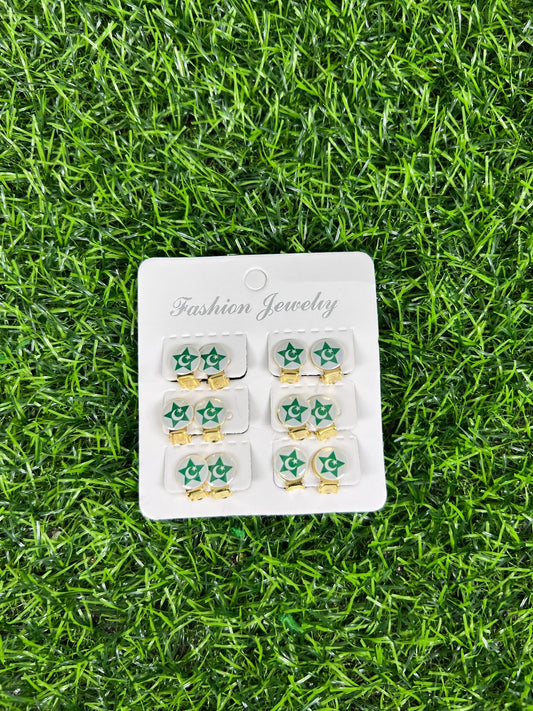 6 pairs| 14 august chutki ear studs star