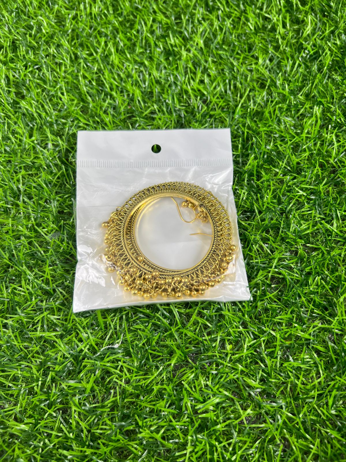 1 pair | Resin art golden bali - round RB2G