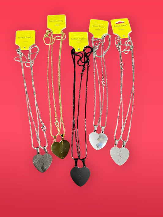 6 locket sets | couple heart locket