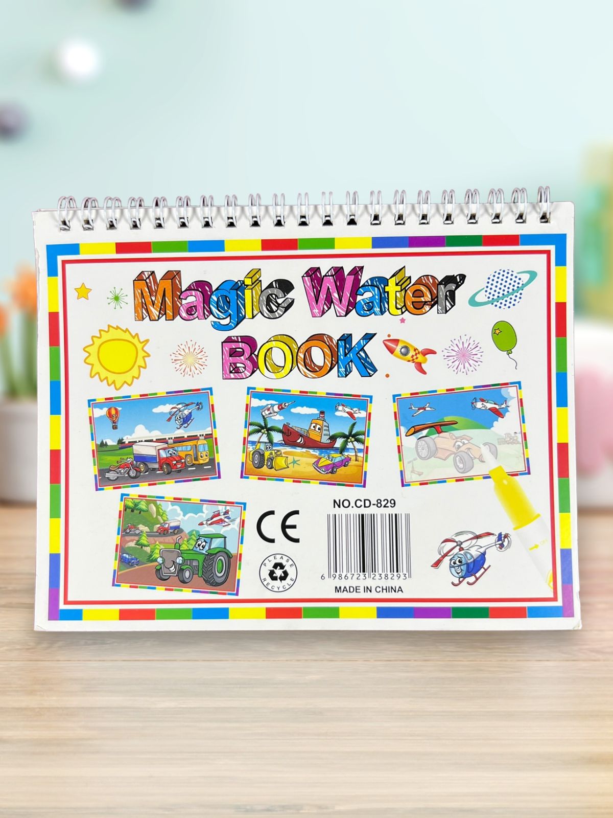 1 book | Kids water magic book - repeated use