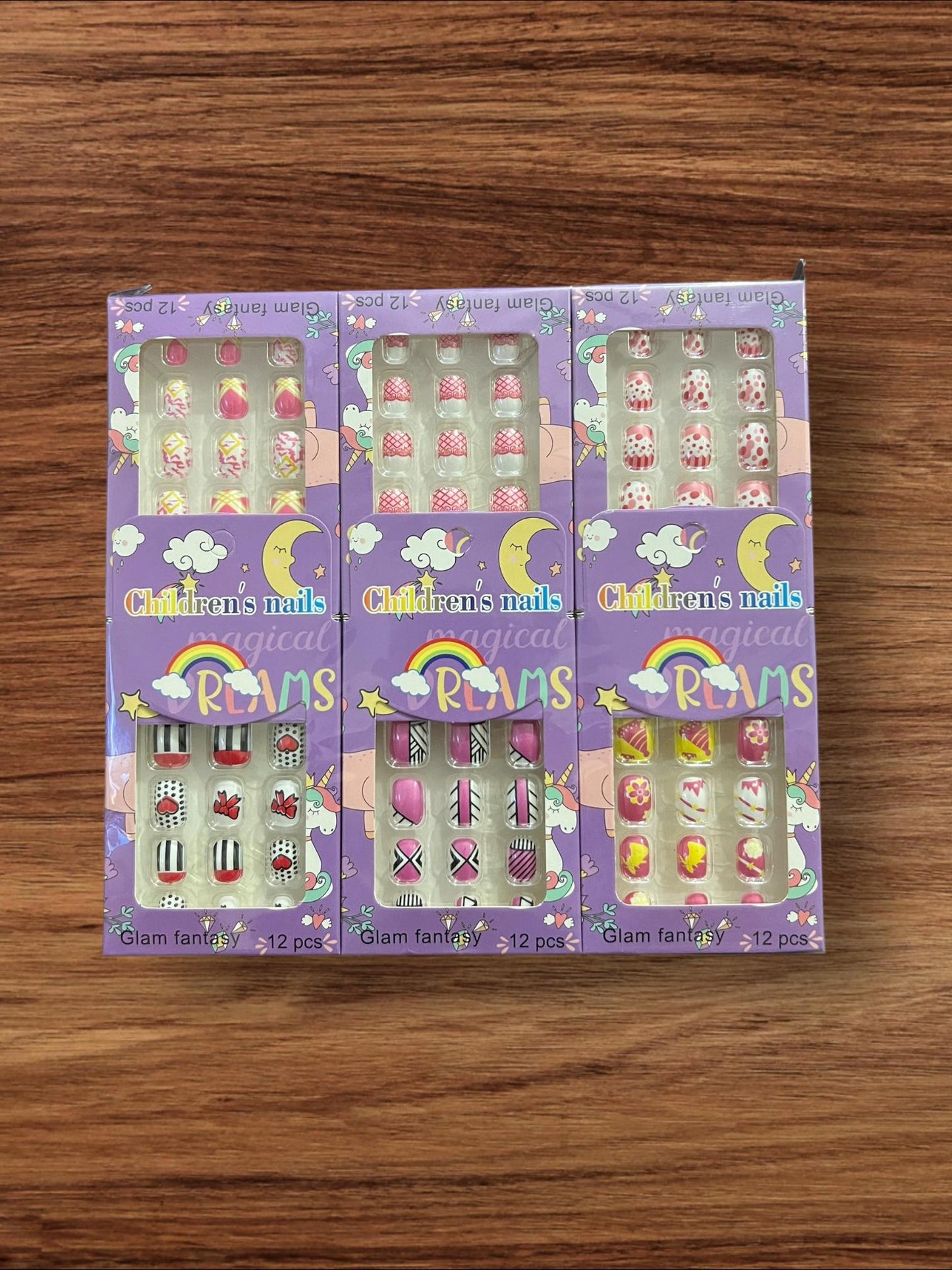 12 boxes | Kids nails Moon