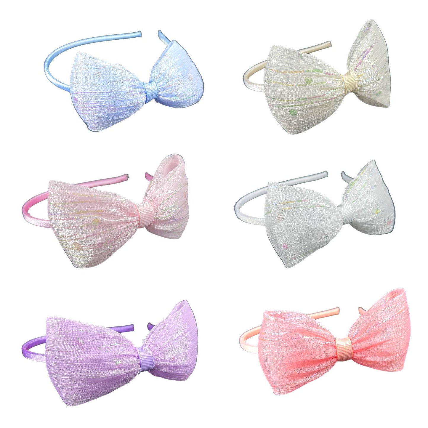 6 hair bands | Imported fancy bow hair bands for kids