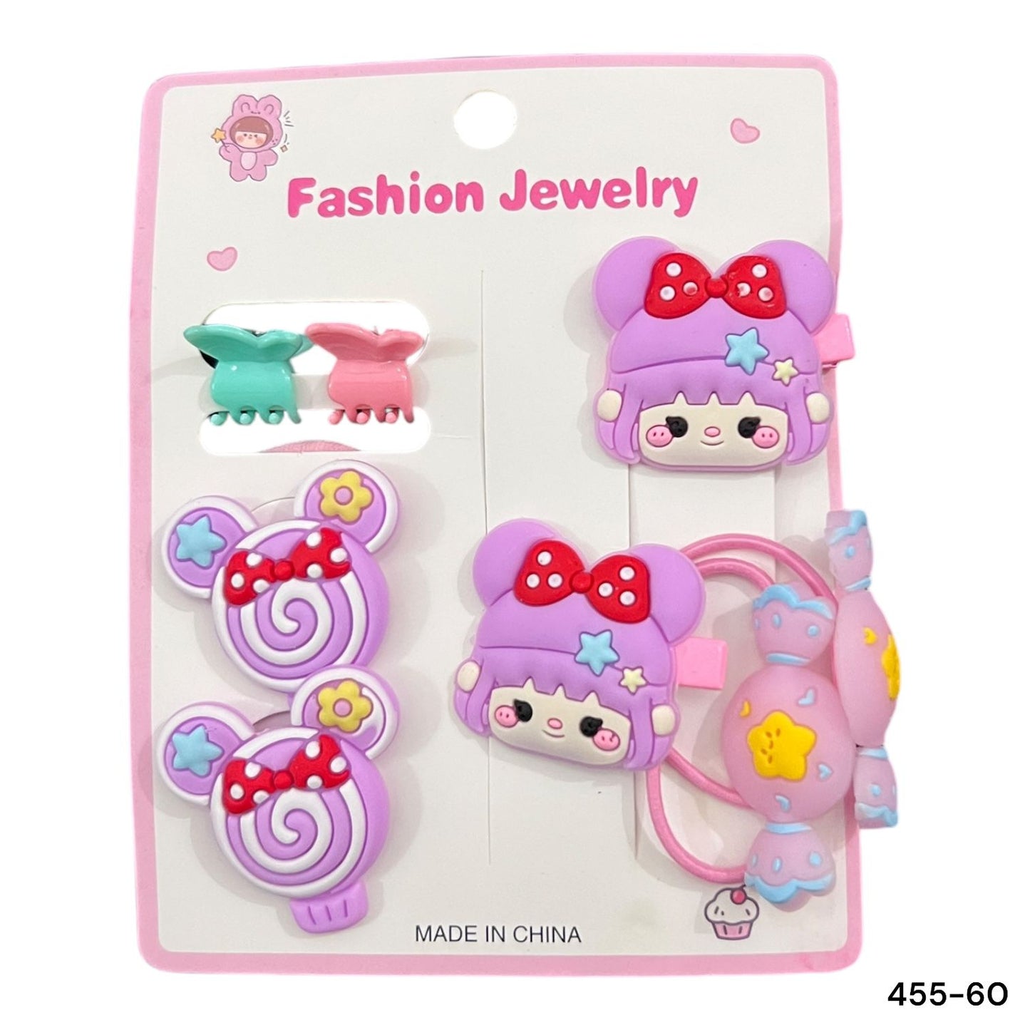 6 cards | Imported doll candy alligator clips and ponies