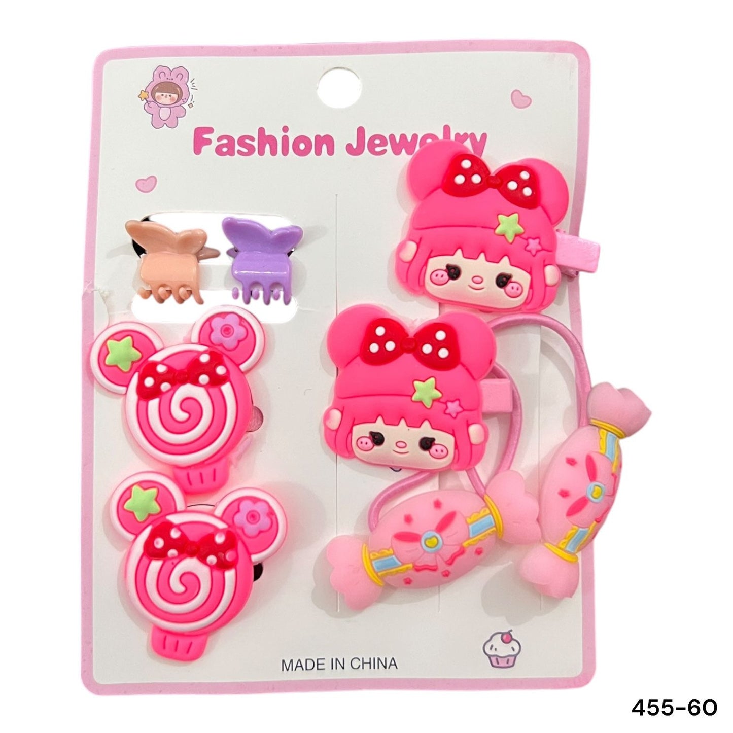 6 cards | Imported doll candy alligator clips and ponies