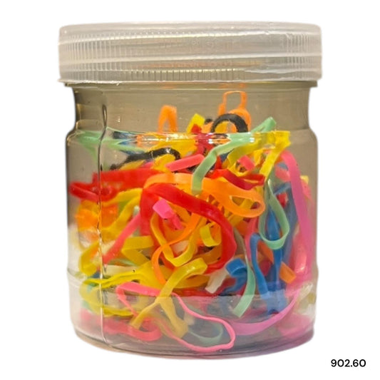 6 jars | Transparent rubber band jar for kids girls