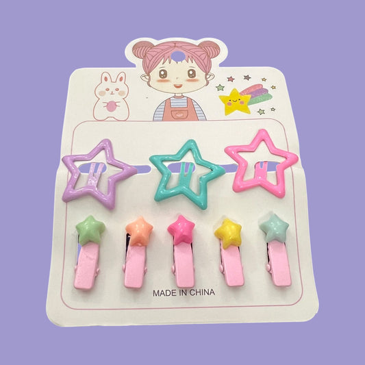 3 Star Tic Tac Pins & 5 Star Alligator Clips Set