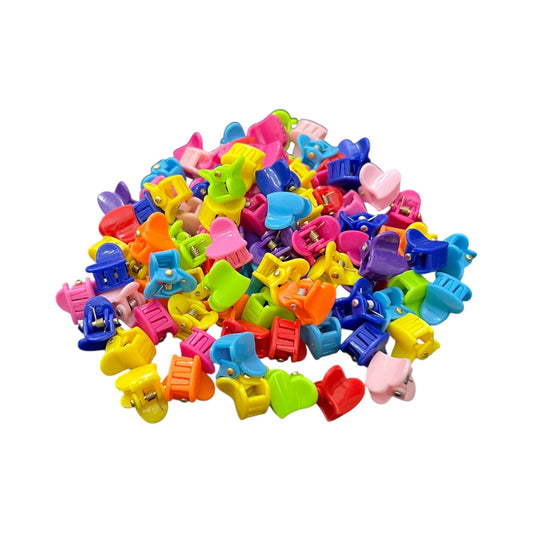 Heart-Shaped Kids Hair Clips - 25 Pcs Pack