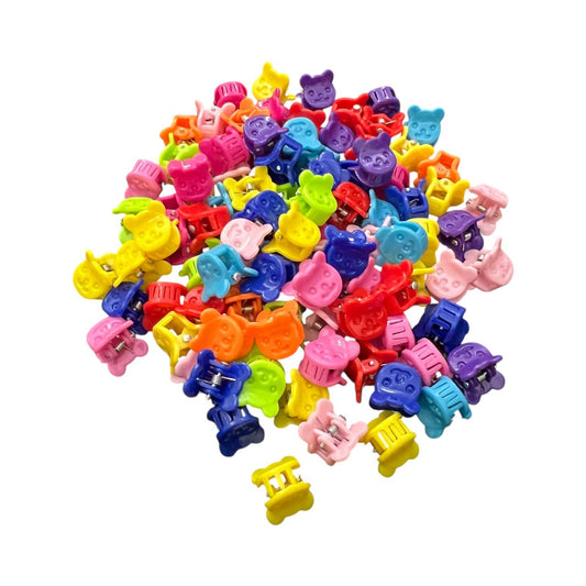 Bear-Shaped Hair Clips for Kids - 25 Pcs Pack