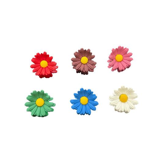 Premium Colorful Daisy Claw Clips – Pack of 6