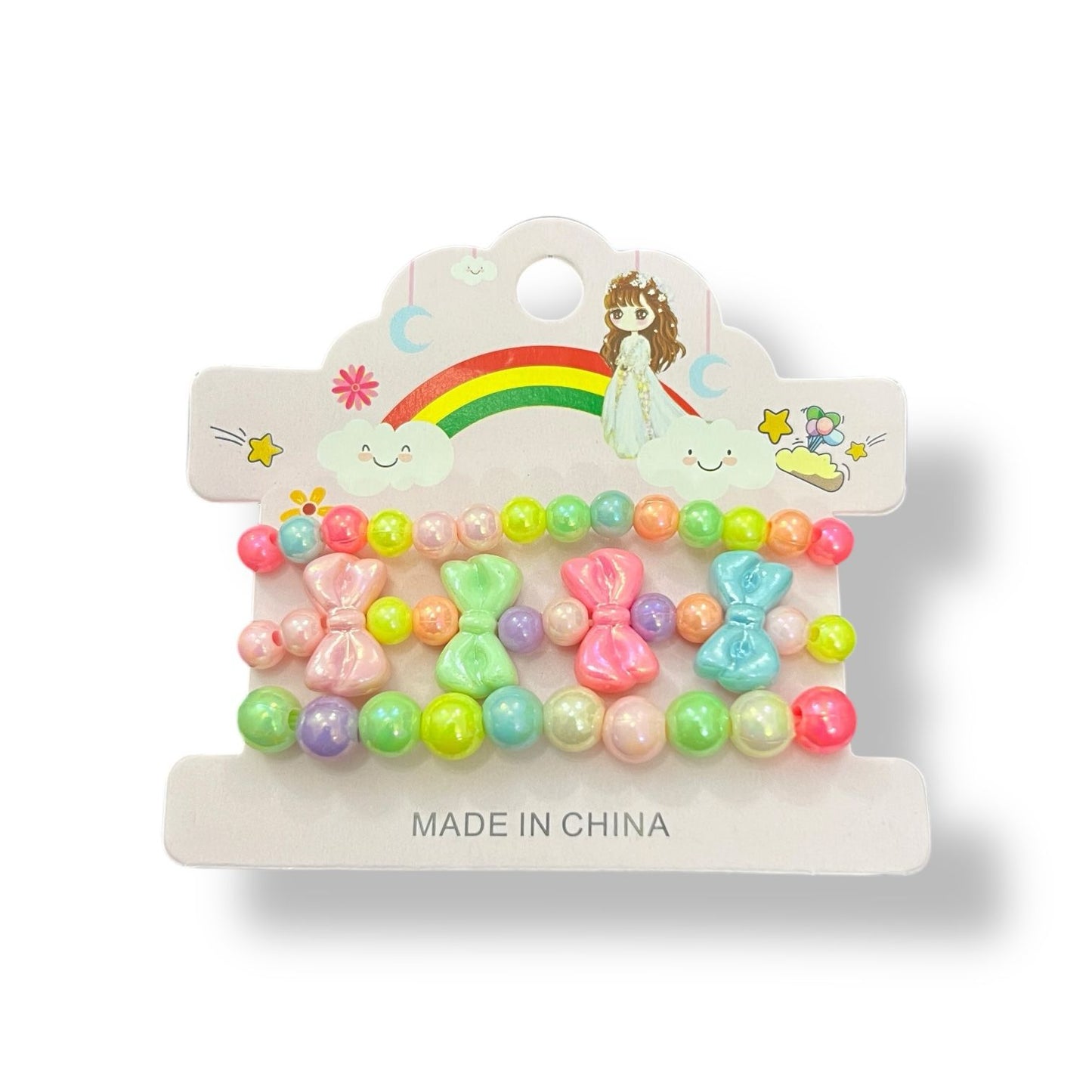 Colorful Beaded Bracelet Set for Girls – Pack of 3