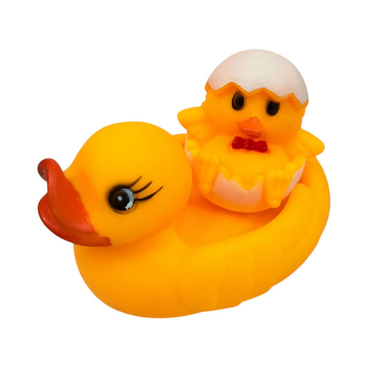Rubber Duck & Hatching Chick Bath Toy – Floating Baby Bath Toy Set