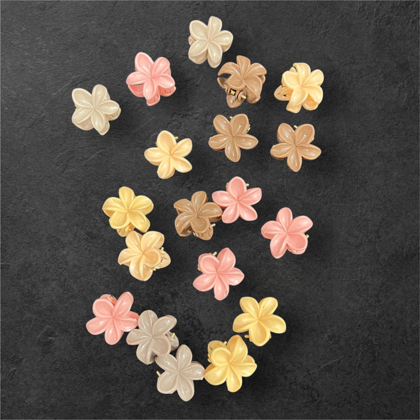 Mini Flower Hair Clips for Kids – Pack of 20