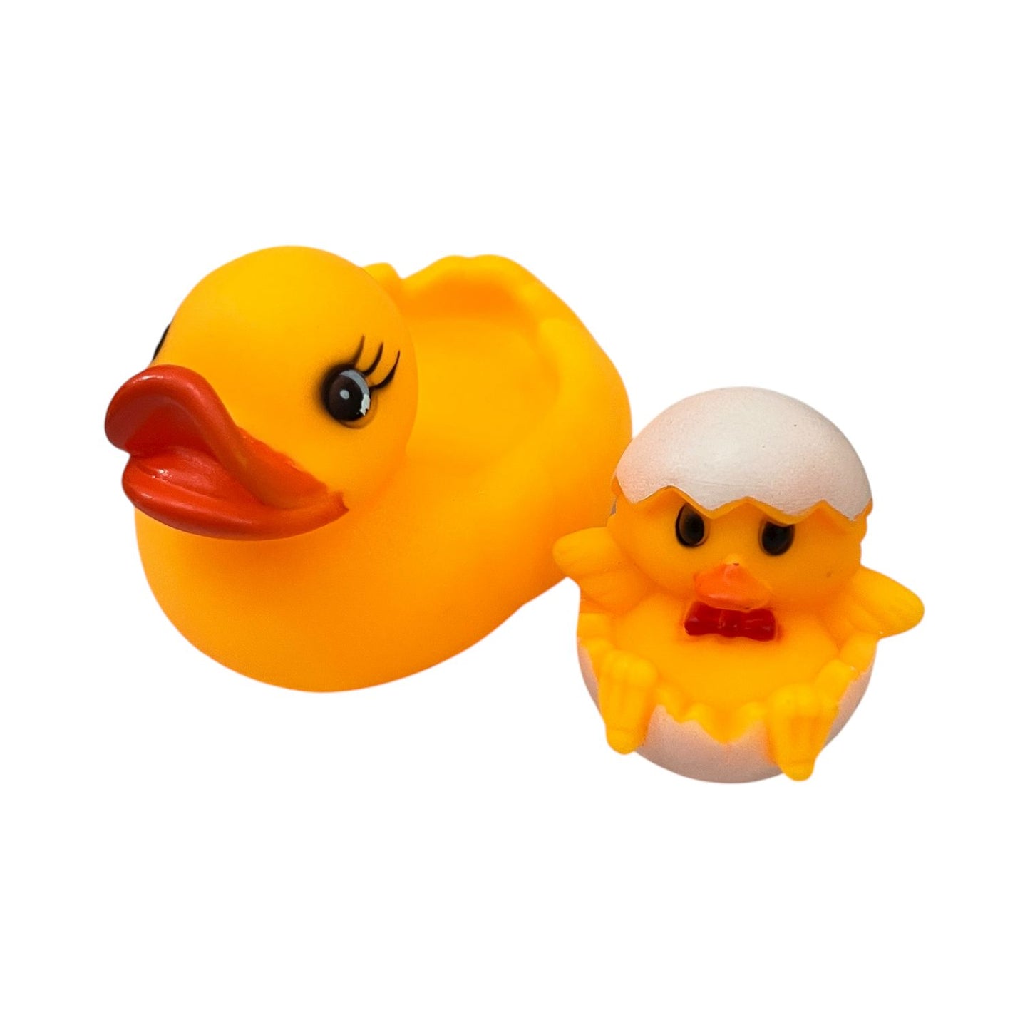 Rubber Duck & Hatching Chick Bath Toy – Floating Baby Bath Toy Set