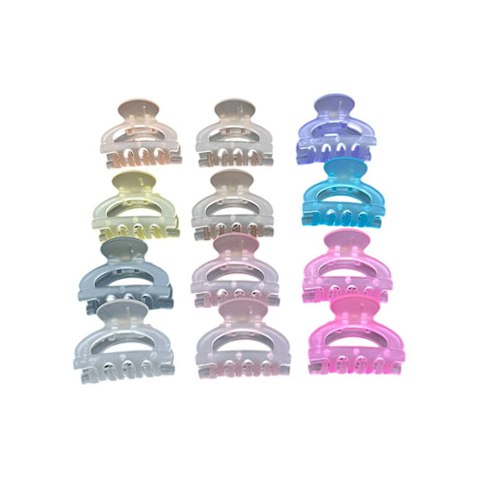 Mini Pastel Hair Claw Clips – Set of 12 | Women Hair Accessories at Wholesale Prices