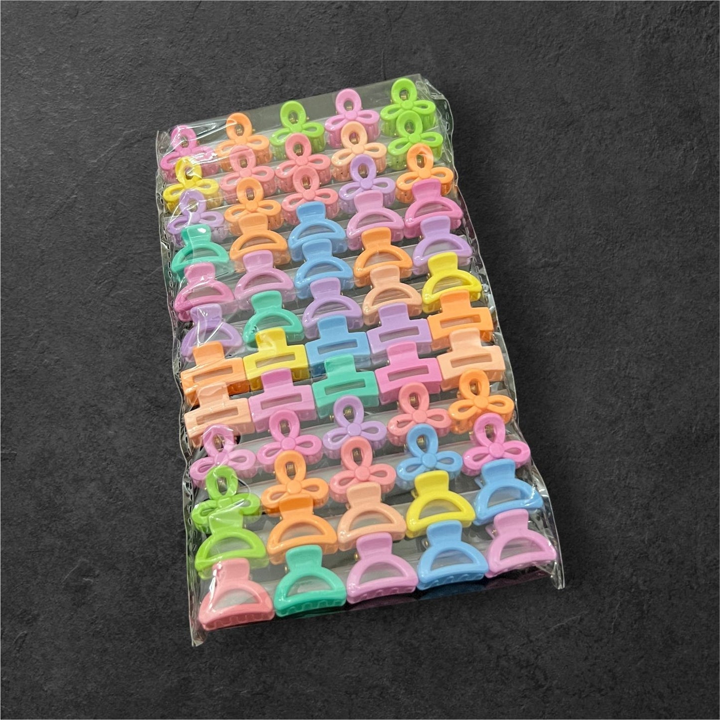 Kids Hair Clips Set – Colorful Small Plastic Claw Clips 60 Pcs
