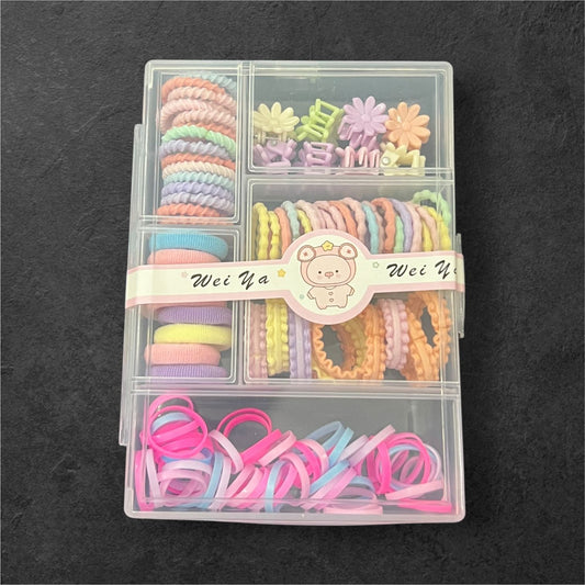 Kids Hair Accessories Organizer – Wei Ya Multi-Pack with Clips & Bands