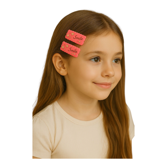 Pair of 2 beautiful candy color  hair clips for kids and girls