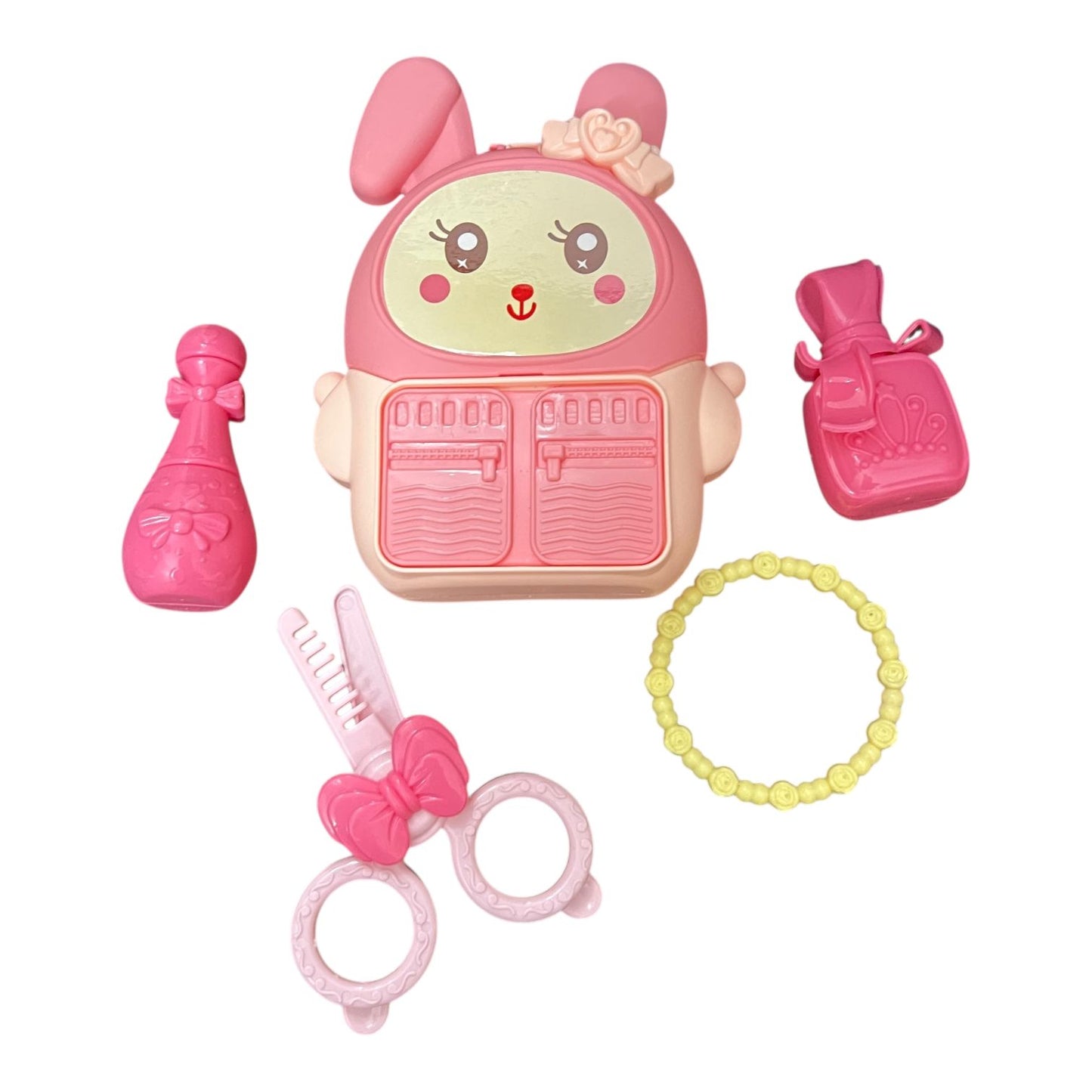 Cute Bunny Makeup & Salon Toy Set for Girls