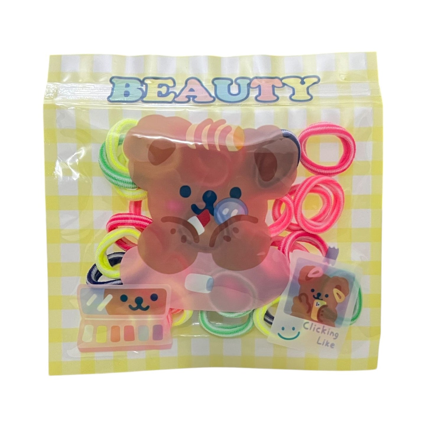 Soft Colorful Hair Bands in Cute Cartoon Pouch