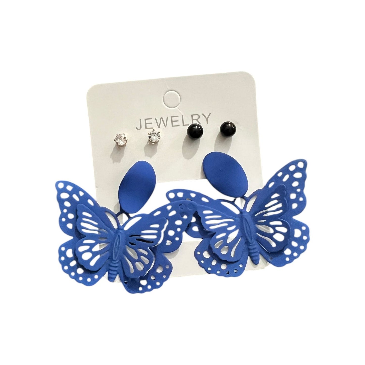 Trendy Butterfly Earrings with 2 Free Ear Studs