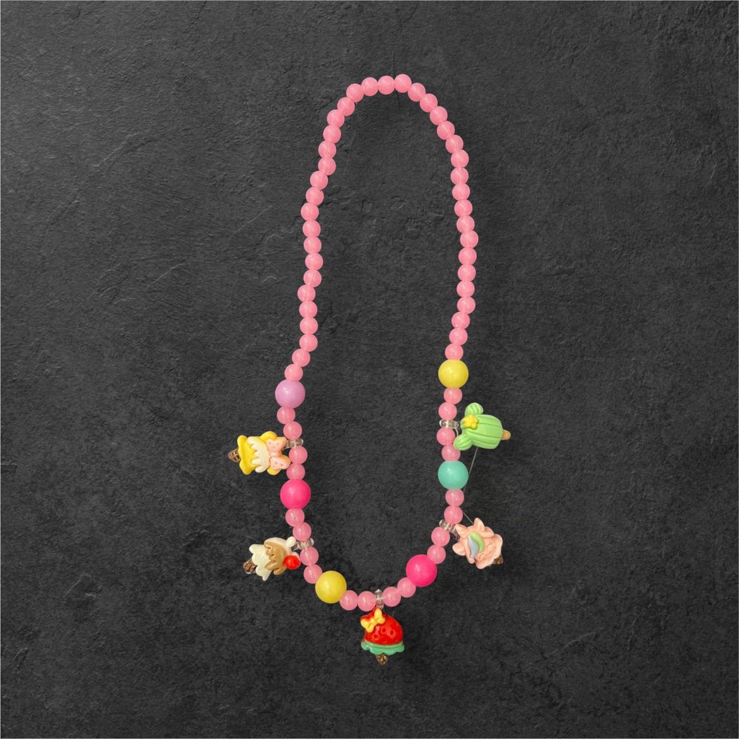 Kids Ice Cream & Fruit Beaded Necklace