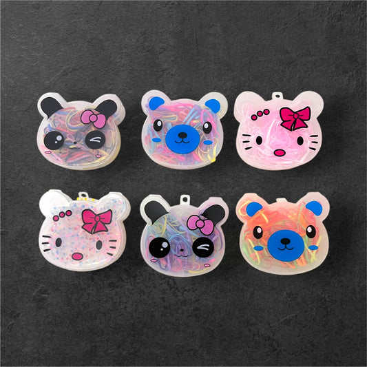 Colorful Hair Bands in Cute Animal Box
