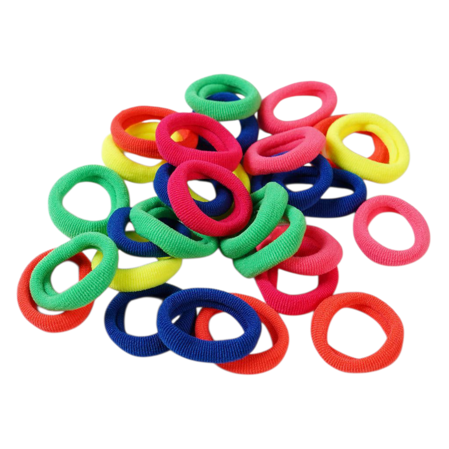 Assorted Hair Elastics - A Mix of Colors. Pack of 120 pcs