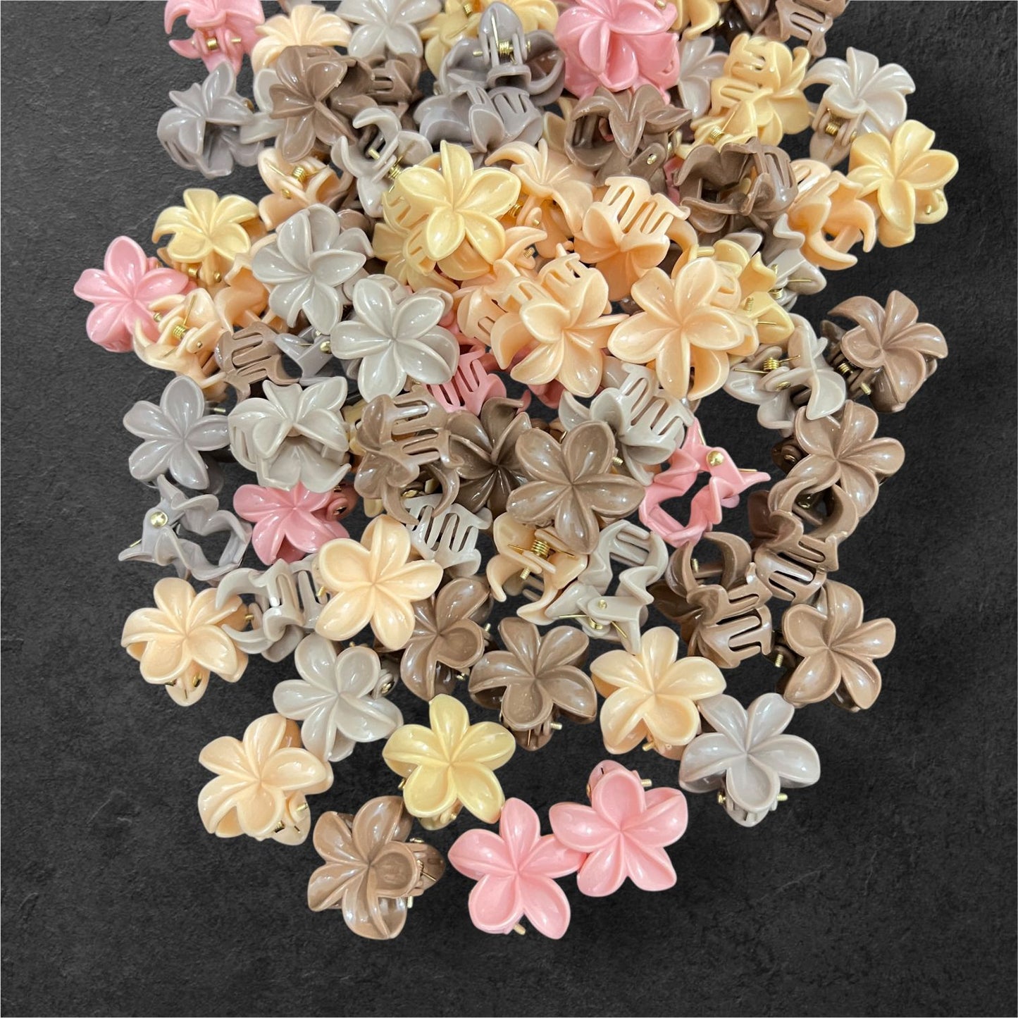 Mini Flower Hair Clips for Kids – Pack of 20